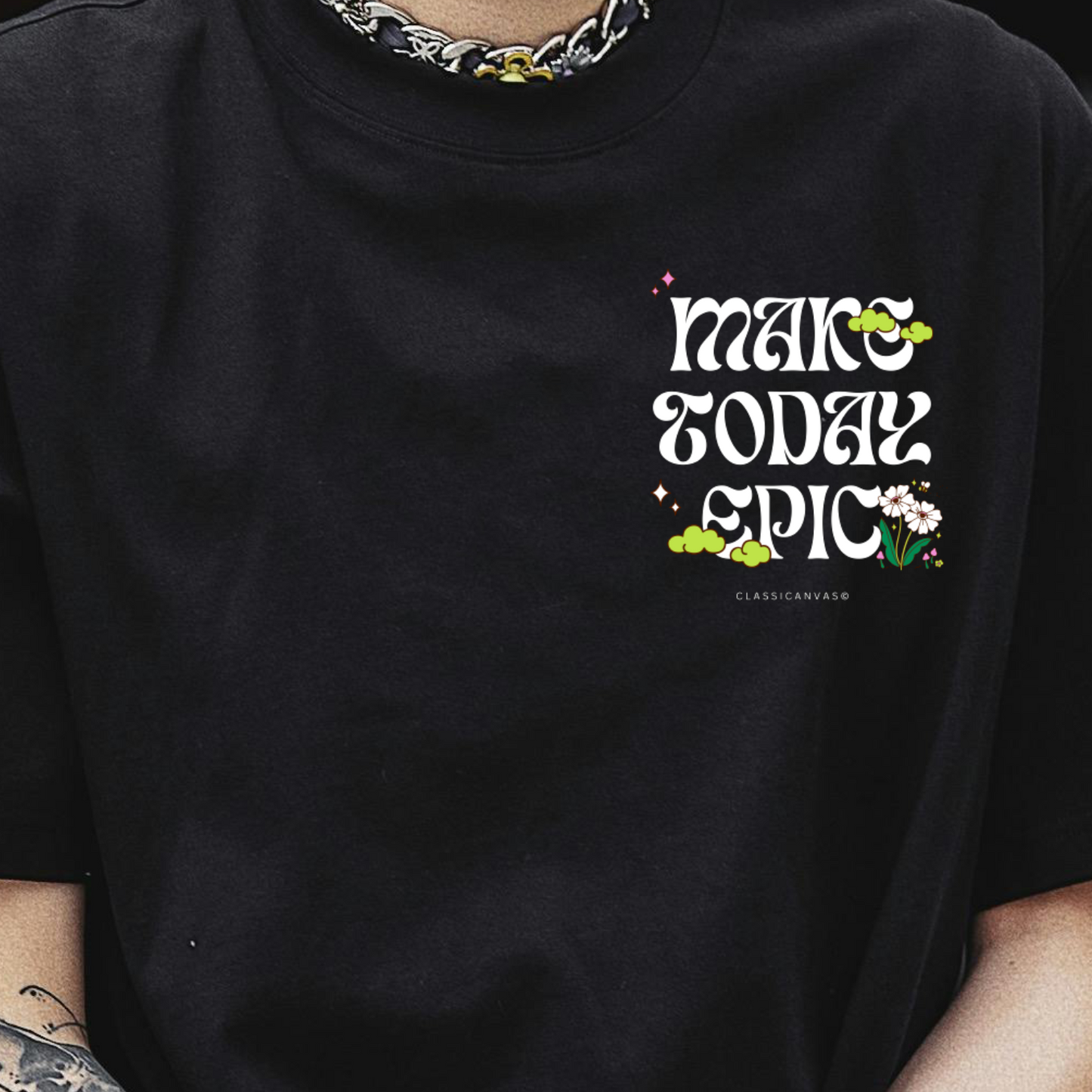 Make Today Epic - Classic Canvas Black Tee