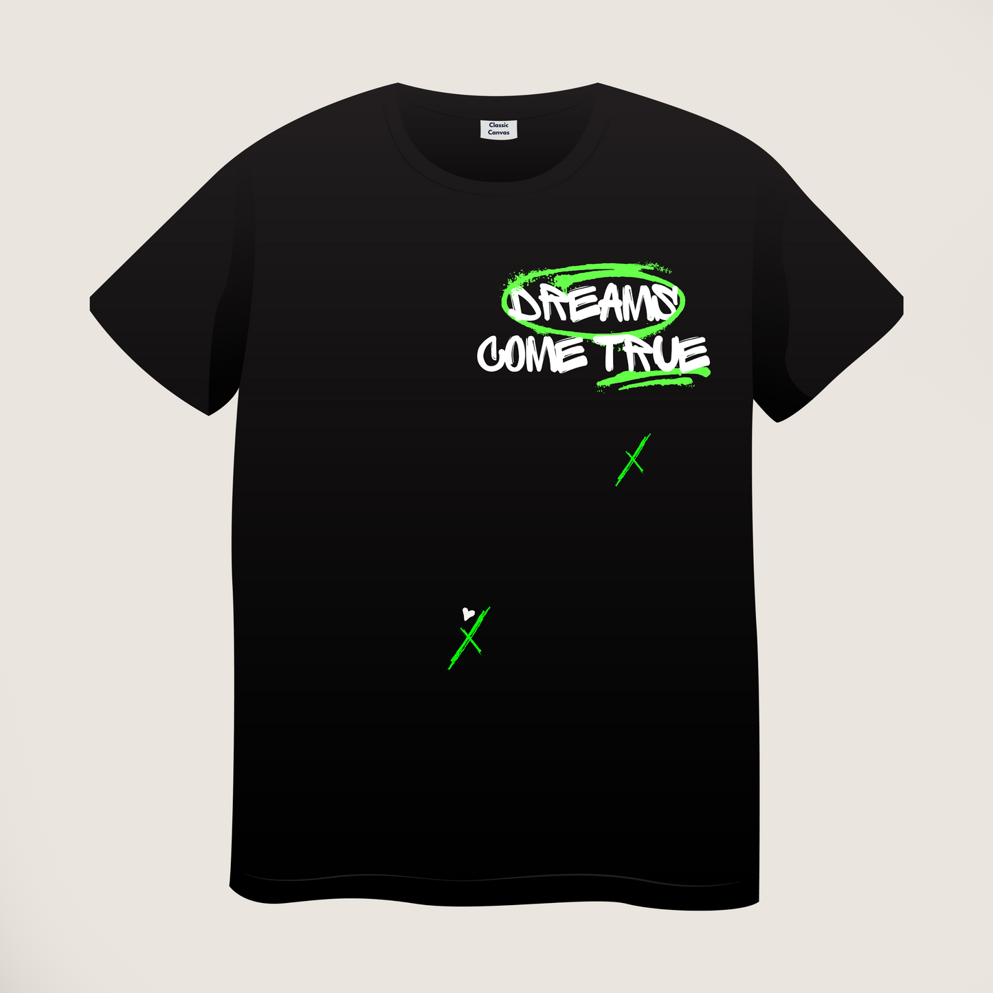 Dream Come True - Classic Canvas Black Tee